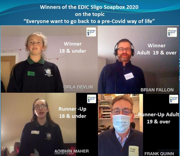 EDIC Sligo Regional Soapbox Winners and runners up in the 