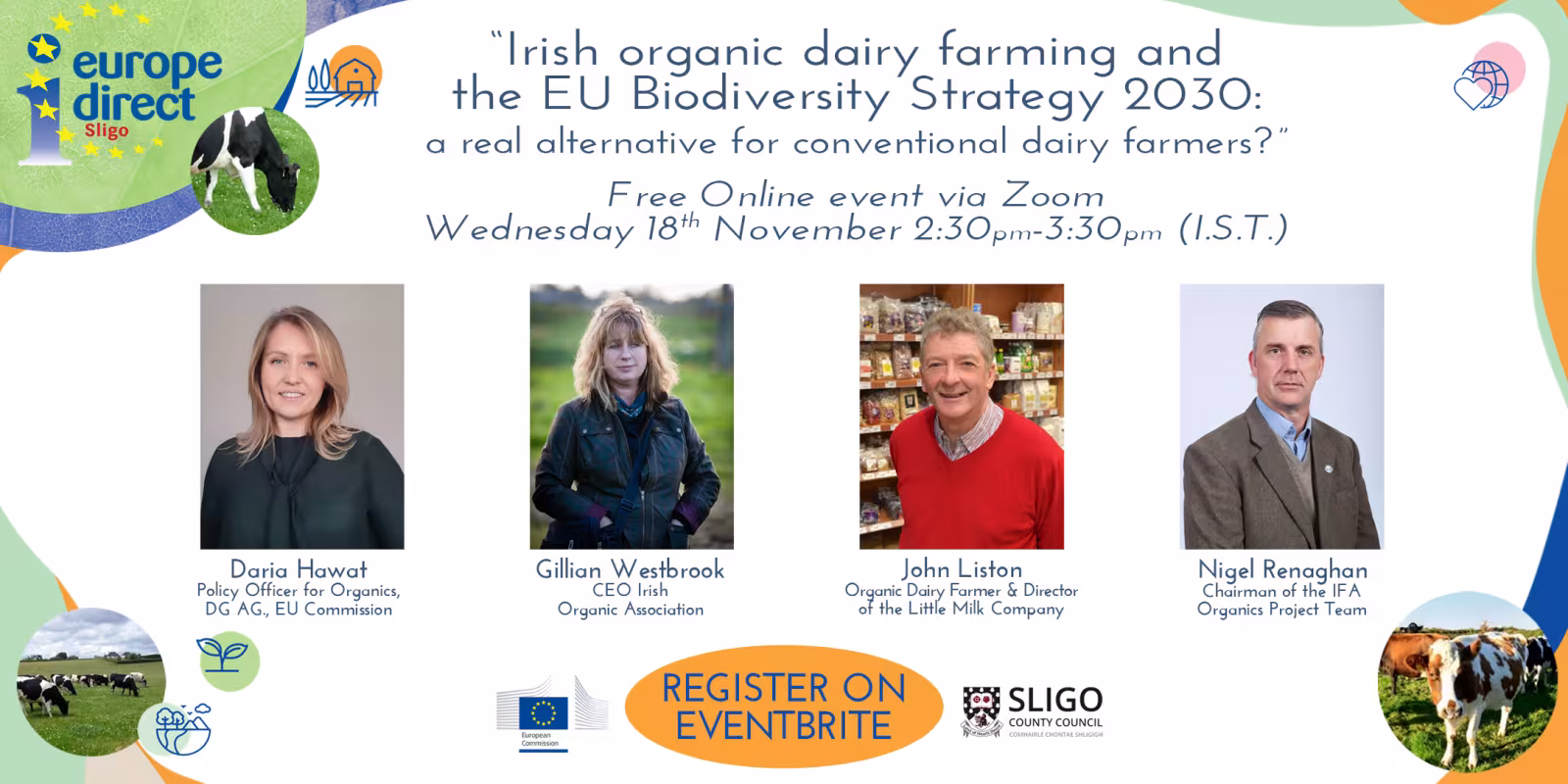 Poster for EDIC Sligo “Irish organic dairy farming and the EU Biodiversity Strategy 2030: a REAL alternative for conventional dairy farmers?”