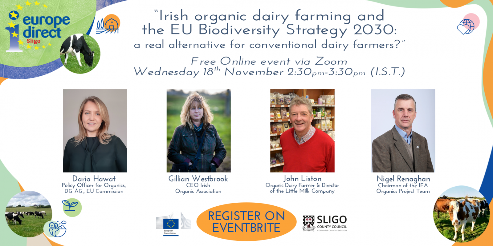 Poster for EDIC Sligo “Irish organic dairy farming and the EU Biodiversity Strategy 2030: a REAL alternative for conventional dairy farmers?”