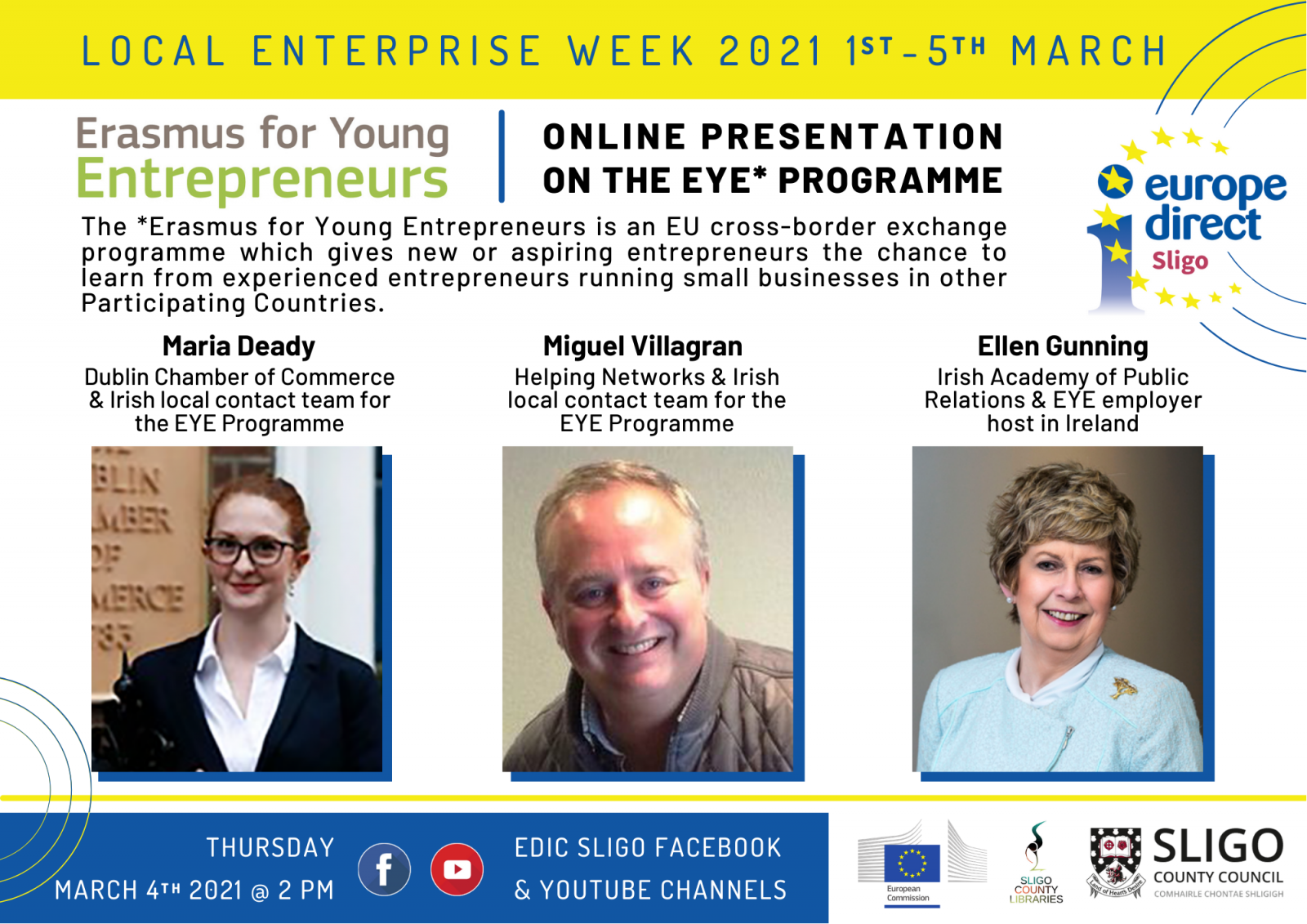 Erasmus for Young Entrepreneurs EDIC Sligo March 4th 2021