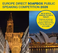 Poster for the Europe Direct Soapbox 2026