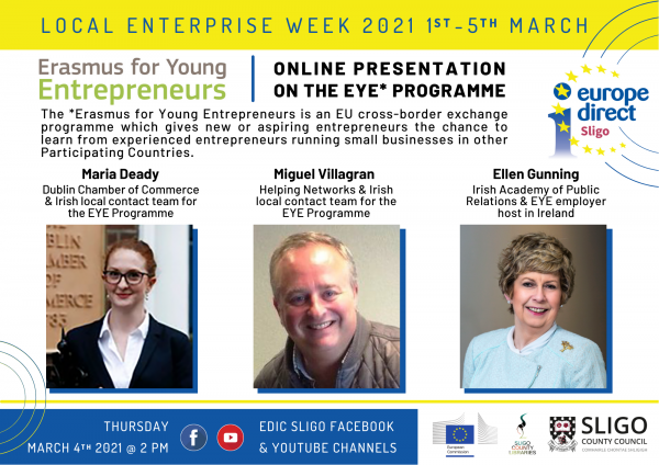 Speaker Panel for EDIC Sligo Erasmus for Young Entrepreneurs