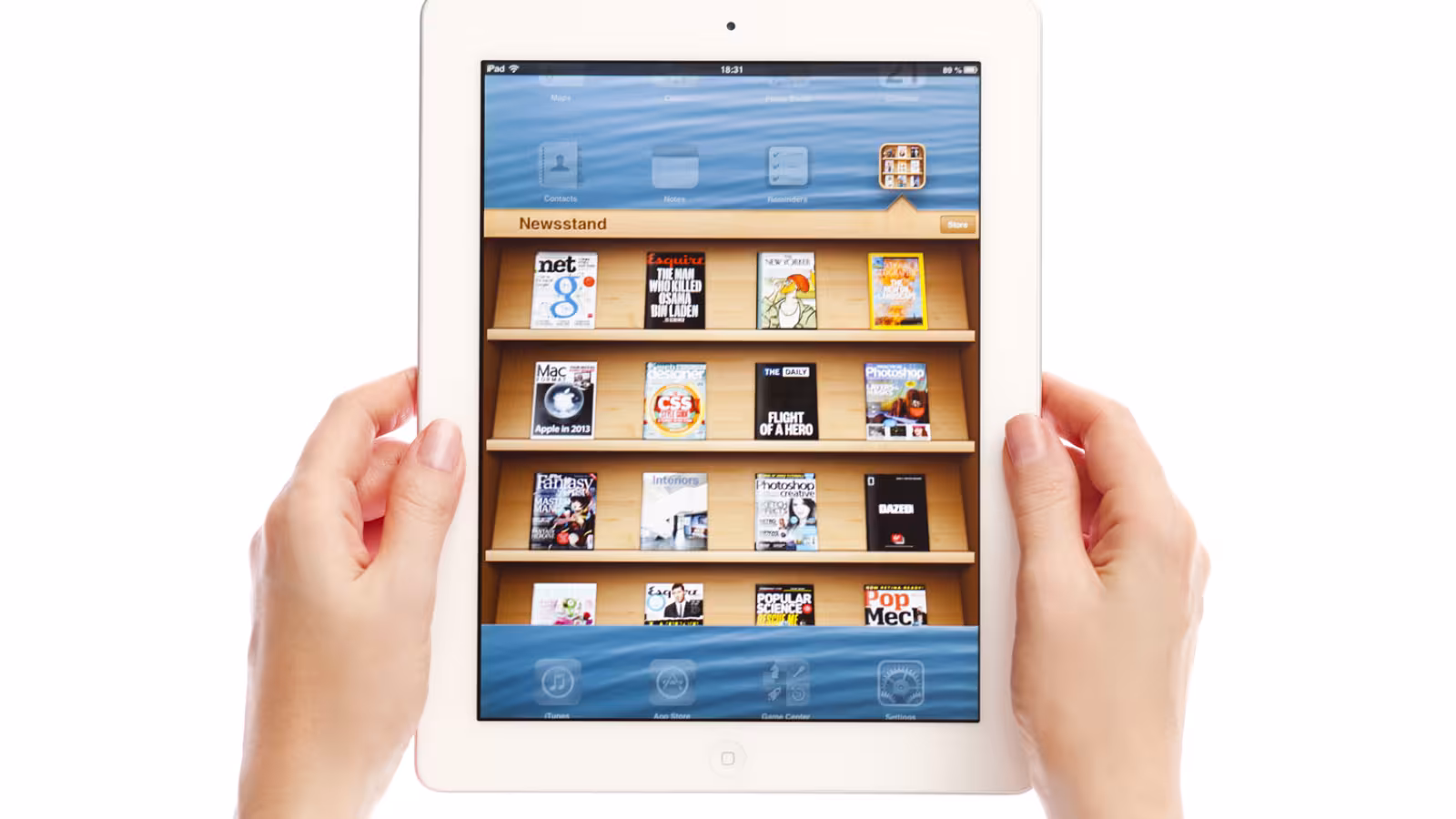 eMagazines screen