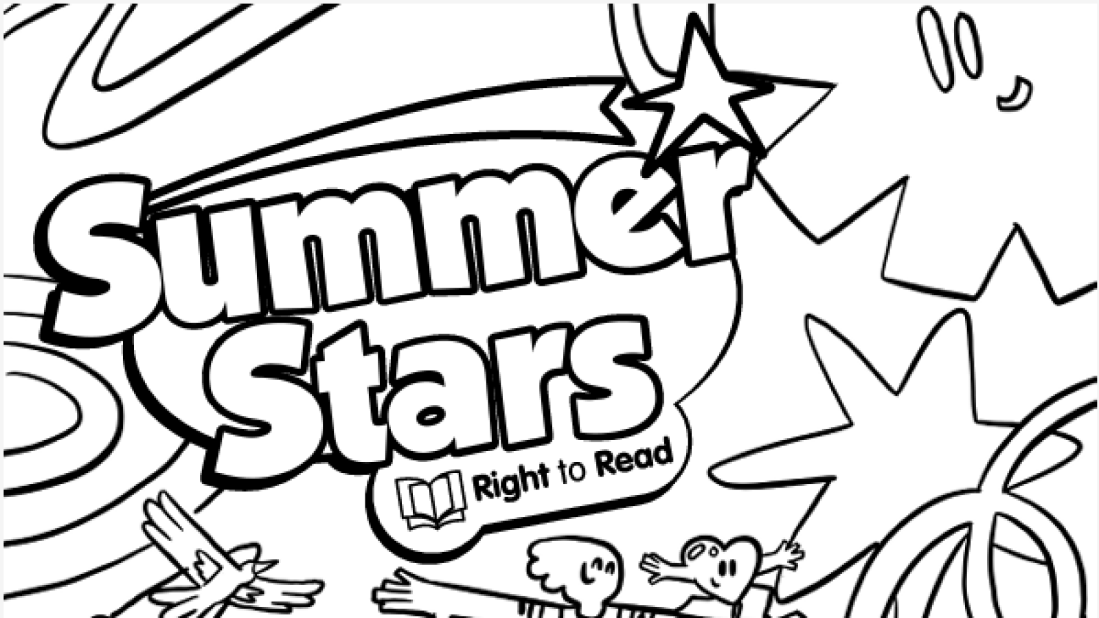 Summer Stars Colouring Sheet